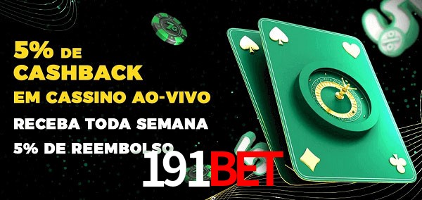 Promoções do cassino ao Vivo 191BET